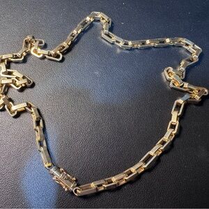 Chain Necklace Large Paperclip Tiffany Inspired 14K Gold